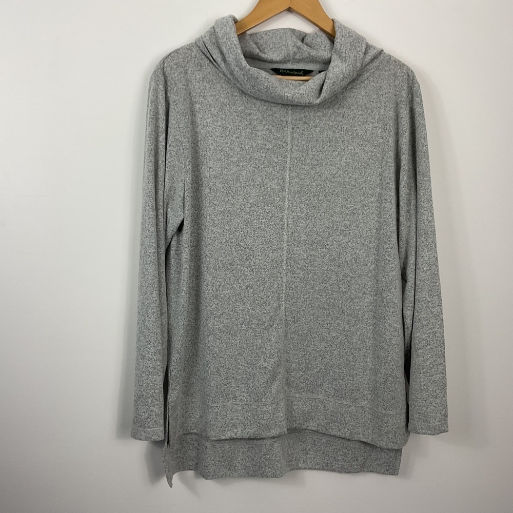 Stillwater Supply Co Gray Heathered Cowl Neck Tunic Top Long Sleeve Size M